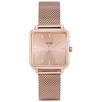 CLUSE La Tétragone天阙系列 28.5毫米石英腕表 CW0101207 淡雅玫瑰金/玫瑰金/玫瑰金