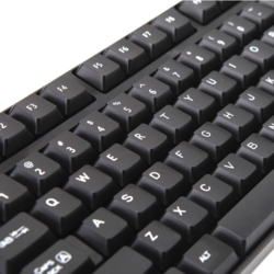 HYUNDAI 现代数码 HY-KA7 104键 有线薄膜键盘 黑色 无光