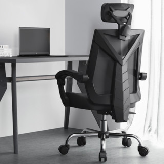 Hbada 黑白调 HDNY132 人体工学电脑椅 黑色 标准款