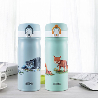 THERMOS 膳魔师 环保系列 TCMB-400-FOX 保温杯 图案款 400ml 藏狐绿色