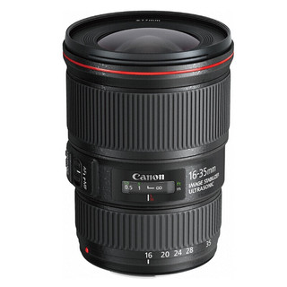 Canon 佳能 EF 16-35mm F4.0 L IS USM 广角变焦镜头 黑色 佳能EF卡口 77mm