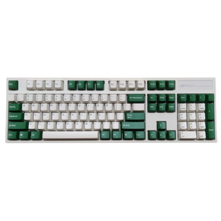 Leopold 利奥博德 FC900R OE 104键 有线机械键盘 白绿 Cherry红轴 无光