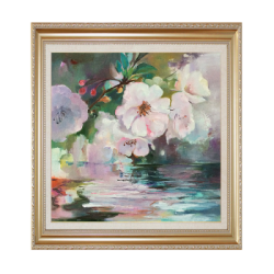 Artmorn 墨斗鱼艺术魏盼盼原创作品 花开 布面油画客厅装饰画背景墙壁画多少钱 什么值得买