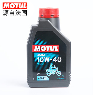 PLUS会员：MOTUL 摩特 MOTO 4T 10W-40 SH级 摩托车机油润滑油 1L