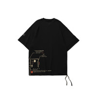 LI-NING 李宁 溯系列 敦煌博物馆联名款 男子运动T恤 AHSR709-1 黑色 L