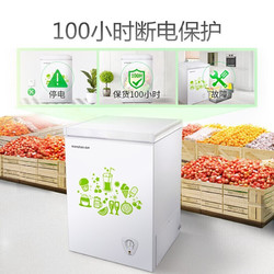 容声冰柜家用小型节能冷藏展示柜冷柜商用单门冰箱保鲜柜卧式冷冻柜低燥 BD/BC-100MB