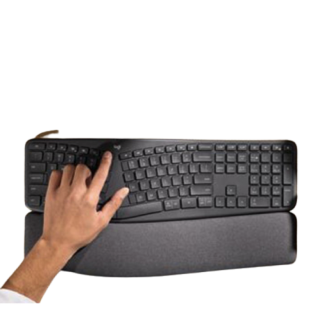 logitech 罗技 ERGO K860 多模薄膜键盘 黑色 无光