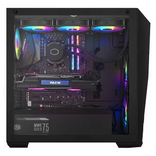 COOLERMASTER 酷冷至尊 K501L 剑客Ⅱ RGB EATX机箱 半侧透 黑色