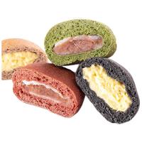 SLIMMING CHICKS 小鸡收腹 欧包组合装 4口味 85g*10个（全麦奶酪欧包85g*4个+黑麦奶酪欧包85g*2个+抹茶紫薯奶酪欧包85g*2个+红丝绒乳酪芋泥欧包85g*2个）