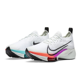 NIKE 耐克 Air Zoom Tempo Next% Fk 男子跑鞋 CI9923-100 白/黑/紫罗兰 42