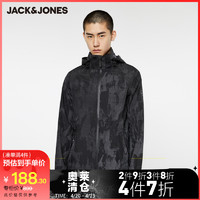 JACK JONES 杰克琼斯 多件多折/杰克琼斯outlets街头运动花纹连帽长袖夹克外套春秋男