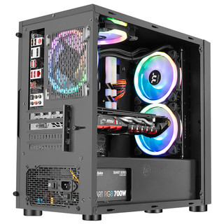 Thermaltake 曜越 启航者 F1 M-ATX机箱 半侧透 含电源 400W 黑色