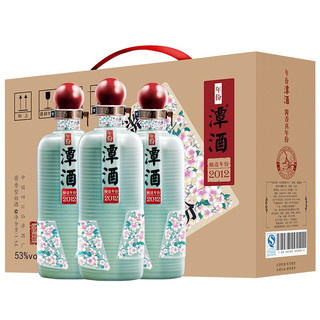 潭酒 年份潭酒2012 53%vol 酱香型白酒 500ml*3瓶 整箱装