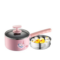 ASD 爱仕达 哆啦A梦联名系列 NL16DR1WG-P 奶锅(16cm、铝、粉红色) 带蒸格