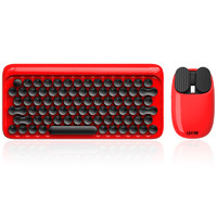 LOFREE 洛斐 EH112S 机械键盘 国产青轴+EP115 鼠标 无线键鼠套装 红色