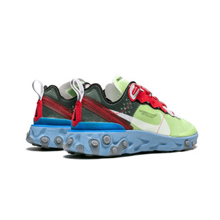 NIKE 耐克 React Element 87 高桥盾联名 男子跑鞋 BQ2718-700 荧光绿蓝 39