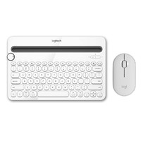 logitech 罗技 K480键盘+Pebble鼠标 无线键鼠套装 白色