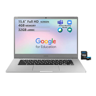 SAMSUNG 三星 Chromebook 15.6英寸 轻薄本 黑色(赛扬N4000、核芯显卡、4GB、32GB eMMC、1080P、IPS、60Hz)