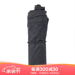 MUJI 无印良品 滑翔伞梭织布 折叠式巾着袋 户外 黑色 L·约26x40cm