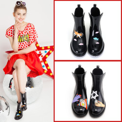 女式雨鞋 Dripdrop 雨鞋女时尚款外穿低帮防水防滑水靴成人套鞋胶鞋水鞋女式雨靴短筒多少钱 什么值得买