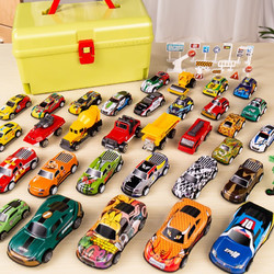 BEI JESS 贝杰斯 儿童益智惯性回力合金车45件玩具套装（26车+路标+地图+收纳箱）