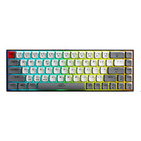 AULA 狼蛛 F3068 迷雾之城 RGB 双模蓝牙机械键盘 68键 金粉轴