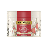 TWININGS 川宁 TWININGS比得兔联名款波兰进口茶叶早餐经典红茶罐装48g