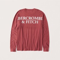 Abercrombie & Fitch 男装 长袖红色多色打底衫潮流T恤 307325-1 AF