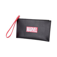 MINISO 名创优品 Marvel漫威 零钱包 迷你拉链钱袋休闲手包 漫威字母手拿包,灰色