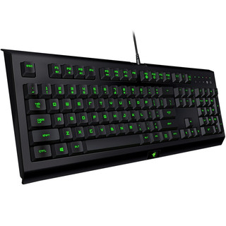 RAZER 雷蛇 萨诺狼蛛专业版 104键 有线薄膜键盘 黑色 单光