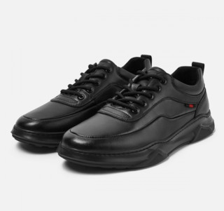 GXG男鞋春季新款轻便舒适男士跑步鞋休闲鞋运动鞋板鞋 42 黑色