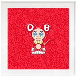 墨斗鱼艺术 村上隆 DOB系列（Camellia Red）37x37cm 无酸卡纸 版画 限量100版