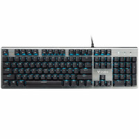 RAPOO 雷柏 V530 104键 有线机械键盘 银色 雷柏银轴 RGB