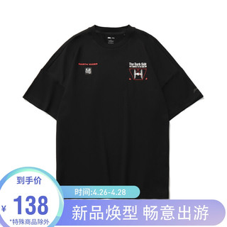 LI-NING 李宁 李宁男装2021星球大战联名系列男子宽松短袖文化衫AHSR337
