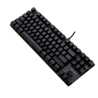 RAPOO 雷柏 V500  87键 有线机械键盘 黑色 雷柏黑轴 无光