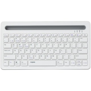 RAPOO 雷柏 XK100 78键 蓝牙无线薄膜键盘 白色 无光