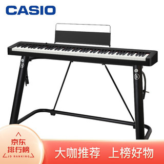 CASIO 卡西欧 卡西欧（CASIO）电钢琴CDP-S100BK 88键重锤电子钢琴便携双电时尚家庭款（黑色单机+时尚琴架款）