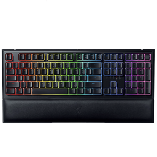 雷蛇razer 雷蛇雨林狼蛛v2 轻机械有线游戏键盘 104键 rgb 电竞