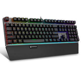 RAPOO 雷柏 V720 108键 有线机械键盘 黑色 雷柏茶轴 RGB