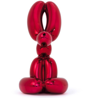 昊美术馆 Jeff Koons Balloon Animals Collector 《兔子》动物珍藏版雕塑 29x13.9x21cm 顶级骨瓷