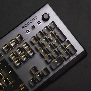 ROCCAT 冰豹 瓦肯 Vulcan 100 104键 有线机械键盘 黑色 泰坦茶轴 RGB