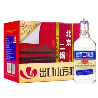 YONGFENG 永丰牌 1163 北京二锅头 蓝标 出口小方瓶 42%vol 清香型白酒 500ml*12瓶 整箱装