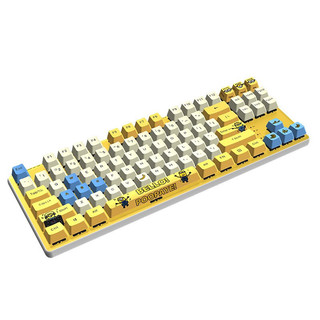 MACHENIKE 机械师 Minion MK700 小黄人联名款 87键 2.4G蓝牙双模无线机械键盘 黄色 机械师青轴 单光