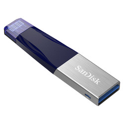 SanDisk 闪迪 iXpand欣享系列 SDIX40N USB3.0 U盘 蓝色 128GB USB/苹果lightning接口 双口