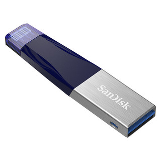 学生专享：SanDisk 闪迪 iXpand欣享系列 SDIX40N USB3.0 U盘 蓝色 128GB USB/苹果lightning接口 双口