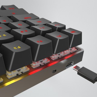 MOTOSPEED 摩豹 100键 双模无线机械键盘 黑色 高特红轴 RGB