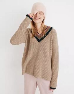 Madewell Tipped Forrest V-Neck Sweater