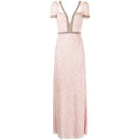 发发奇 Jenny Packham女士Pastel Love 深V领礼服 UK10 粉红色