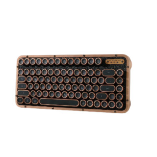 AZIO RCB 81键 双模无线机械键盘 黑牛皮铜框 国产青轴 单光