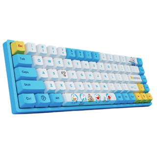 Akko 艾酷 3068 V2 哆啦A梦 68键 双模无线机械键盘 蓝色 AKKO粉轴 RGB